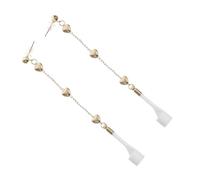 Ipetboom Pendientes de Aro con Cadena para Auriculares Versátiles y Duraderos Diseño Forma de Corazón para Mujer Accesorios de Moda que Evitan Pérdidas Color Elegante y Pulido Fino