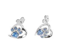 Ipetboom Pendientes De Corazón Forma De Pata De Gato Pendientes De Circonita Para Mujer Accesorios Orejas Para Uso Diario y Fiestas