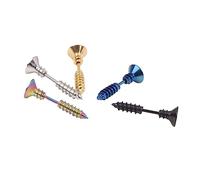 Ipetboom Pendientes Unisex De Tornillo Cruz Acero Inoxidable Multicolor Antialérgicos 5 Piezas Uso Diario y Obsequio Para Oreja Tamaño Pequeño