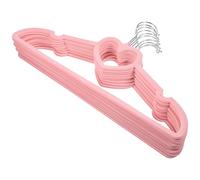 Ipetboom Perchas de Plástico Antideslizantes en Forma de Corazón Giratorias 360° Paquete de 10 Unidades Rosa para Abrigos Chaquetas Camisas y Vestidos Perchas de Armario Prácticas