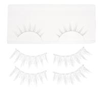 Ipetboom Pestañas Postizas Dramáticas Blancas Para Cosplay Maquillaje Fiestas y Máscaras 3 Pares Extensión De Pestañas 3d