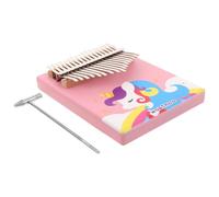 Ipetboom Piano de Pulgar Kalimba Portátil para Principiantes Teclas Madera Colorida Instrumento Musical Educación Musical Casa