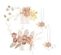 Ipetboom Pieza De Cabello De Boda: 4Pcs Florridal Para La Boda Para El Cabello Del Cabello Del Cabello Clips De Cabello En Espiral Floral Para Mujeres Niñas Novias Damas De Honor De Fiesta