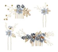 Ipetboom Pieza De Cabello De Boda: 4Pcs Florridal Para La Boda Para El Cabello Del Cabello Del Cabello Clips De Cabello En Espiral Floral Para Mujeres Niñas Novias Damas De Honor De Fiesta