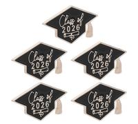 Ipetboom Pines de Graduación 2026 de Aleación de Zinc, Juego de 5 Broches Esmaltados Insignias de Birrete para Decoraciones y Regalos de Fiesta Escolar de Temporada de Graduación