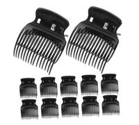 Ipetboom Pinzas Cabello Rulos Calientes 12 Piezas Protección Térmica Avanzada Negro Clips para Rizar Pelo Todo Tipo de Cabello Uso en Salón y Viaje