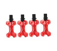 Ipetboom Pinzas Para El Pelo Halloween 4 Unidades Diseño De Hueso De Perro Color Sangre