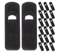 Ipetboom Pinzas para Perchas de Terciopelo Flocado Antideslizantes 20 Unidades Negras Tamaño 7 X 23 X 21 CM para Pantalones y Ropa Gruesa Ideales para Organizar Armario y Viaje