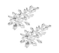 Ipetboom Pinzas Pelo de Novia 2 Unidades Horquillas de Aleación Plateadas Diseño de Hoja Tocado Elegante para Bodas y Eventos Adornos Cabello para Mujeres y Niñas