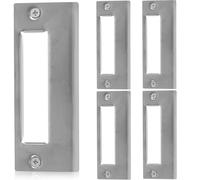 Ipetboom Placa de Cierre de Seguridad para Puerta 5 Piezas Acero Inoxidable Kit de Refuerzo para Marco de Madera Tornillos Placa Protectora y Relleno de Orificios Uso Residencial y