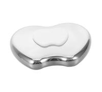 Ipetboom Placa de desguace Facial masajeador facial masaje guasha masaje con placa raspadora Acero inoxidable Plata