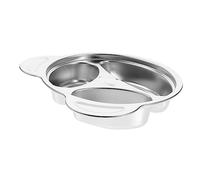 Ipetboom Plato Infantil Dividido Inoxidable con Compartimentos Antiolor y Base Antideslizante para Microondas y Lavavajillas para Comidas Niñas
