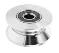 Ipetboom Polea de Cable de Acero Inoxidable 304 Rueda de Polea Simple V en Forma de Ranura 48X16X10 MM para Puerta Corredera Alta Resistencia para Cargas Pesadas y Uso Industrial