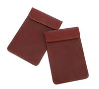 Ipetboom Portapapeles para Restaurantes Pequeño 12X8 CM de Cuero PU Marrón 2 Unidades Resistente para Gestión de Pedidos Adecuado para Recibos Notas y Listas en Hostelería