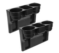 Ipetboom Portavasos Multifuncional para Coche Organizador de Almacenamiento para Asiento de Coche Soporte de Plástico Resistente para Botellas y Bebidas 2 Piezas Compatible Mayoría de