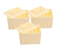 Ipetboom Prensa Para Queso Casera Prensa Sencilla Para Tofu 3 Piezas 140x105x95 Mm Plástico Seguro Herramienta Para Prensar Queso Doméstica Uso En Cocina