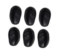 Ipetboom Protectores Auditivos De Plástico Para Teñir El Cabello 6 Unidades Tamaño Estándar Impermeables Uso Profesional y Personal Salones y Hogar Color Negro