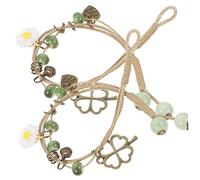 Ipetboom Pulsera Retro 2 Piezas Pulsera Tejida para Mujer y Niña Cadena de Muñeca Decorativa para Cumpleaños y
