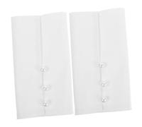 Ipetboom Puños Falsos De Algodón Desmontables Para Trajes Mangas Decorativas De Muñeca Accesorios Para Mujeres Puños De Suéter Elegantes Color Blanco
