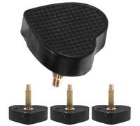 Ipetboom Puntas de Tacón Alto en Forma de Corazón Negras, 2 Pares (pasador Grueso y Fino) para Reparación de Zapatos de Tacón, Accesorio Resistente para Cuidado y Repuesto en Calzado