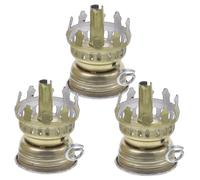 Ipetboom Quemador de Lámpara de Queroseno Vidrio 3 Piezas Soporte Estable Funcional para Lámparas Aceite Antigüas y Emergencia Accesorio Repuesto DIY