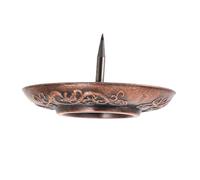 Ipetboom Quemador de Varillas de Moxa Tamaño Mediano con Diseño Zodiacal Chino, Soporte de Cobre con Bandeja Colectora para Moxibustión Segura en Aromaterapia y Bienestar Hogar