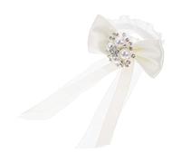 Ipetboom Ramo de Muñeca Elegante con Lazo de Perlas y Pulsera de Corsaje para Bodas Especiales
