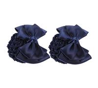 Ipetboom Redecilla para Moño Mujer 2 Piezas Accesorios para Cabello Lazo para Enfermeras y Azafatas Red para Decoración Diaria Clip de Moño Elegante
