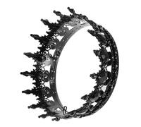 Ipetboom Redonda Barroca Tiara De Reina Medieval De Princesa De Cumpleaños De Vampiro Disfraz De Principe Feliz Cumpleaños Black Aleación