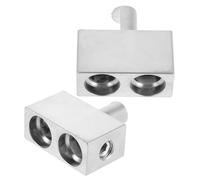 Ipetboom Reductor de Cable para Amplificador de Audio de Coche Conector de Terminal Doble de Aleación de Aluminio 2 Unidades Adaptador de Entrada de Alta Corriente para Sistemas de