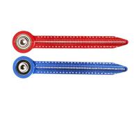 Ipetboom Regla para Dibujar Círculos Portátil de Aleación de Aluminio Herramienta Geométrica Circular Multifuncional para Carpintería Diseño Arquitectónico Colores Rojo y Azul Mini y