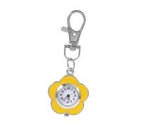 Ipetboom Reloj De Bolsillo De Cuarzo Pequeño Reloj De Enfermera Luminoso con Clip Y Llavero con Forma De Girasol para Estudiantes De Medicina