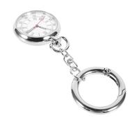 Ipetboom Reloj de Bolsillo para Enfermeras con Llavero Resistente Movimiento de Cuarzo Preciso Transparente y Práctico para Colgar Llaves o Ropa Duradero y Fácil de Leer de Noche