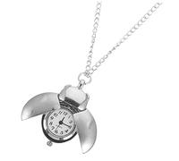 Ipetboom Reloj De Bolsillo Vintage Estilo Escarabajo Cadena Metálica Plateada, Colgante De Cuarzo para Hombre, Diseño Retro Durable y Práctico para Uso Diario