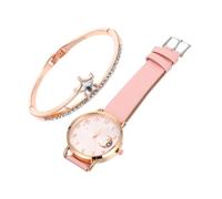 Ipetboom Reloj de Pulsera para Mujer Diseño de Luna y Calendario, Conjunto de Brazalete Rosa, Cuarzo Preciso, Accesorio Elegante para Moda y Obsequio