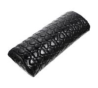 Ipetboom Reposamanos para Manicura Cojín de Mano de Piel Sintética Negro Medio Tamaño Soporte Corazón Decoración Uñas Salón Uñas
