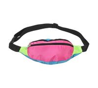 Ipetboom Riñonera Neón Estilo Años 80 con Bloques de Color, Resistente al Agua y Ligera, Adecuado para Fiestas Temáticas y Festivales