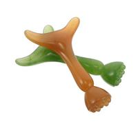 Ipetboom Rodillo de Masaje Facial de Resina Ergonómico 2 Piezas Marrón y Verde para Contorno de Ojos, Mini Masajeador Portátil para Cuidado Ocular y Relajación, Herramienta de Acupresión