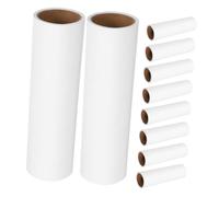 Ipetboom Rodillo Quitapelusas Adhesivo Blanco de Papel 38mm X 50 Hojas por Rollo 10 Rollos para Eliminar Pelo de Animales y Tapicería Reutilizable y Extra Adhesivo