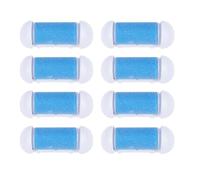 Ipetboom Rodillos de Repuesto Diseño Ergonómico Portátil para Cuidado Pies, 10 Piezas de Cabezales Exfoliantes de Plástico Azul para Eliminar Callos y Durezas