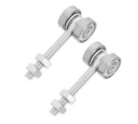 Ipetboom Rodillos para Puerta Corredera Doble Cojinete Diámetro Exterior 24 MM Conjunto de 2 Piezas para Puertas Colgantes y Correderas de Invernadero Ruedas Resistentes y Armario