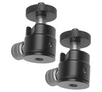 Ipetboom Rótula de Cámara de Aleación de Aluminio Mini, Soporte de Trípode con Rotación 360° para Proyectores y Cámaras, Accesorio para Fotografía y Video, Color Metálico, Pack de 2