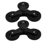 Ipetboom Ruedas Triangulares Metálicas para Carrito de Compras 2 Piezas Diseño Giratorio para Subir Escaleras Repuestos Resistentes para Carros de Supermercado y Equipaje