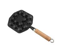 Ipetboom Sartén Multifuncional de Hierro con Huecos para Cocinar Albóndigas y Comidas Variadas Utensilio de Cocina Resistente y de Limpiar para Uso Hogar y Actividades