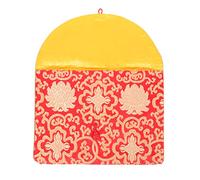 Ipetboom Sobres De Seda Con Cierre De Nudo Para Organizar Documentos y Textos Budistas Elegante Bolsa Portátil Resistente Rojo Festivo