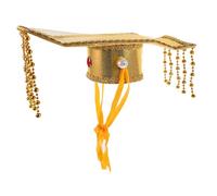 Ipetboom Sombrero de Chino para Disfraces Accesorio de Cosplay de Oriental para y Representaciones Culturales de Diseño Antiguo Color Dorado