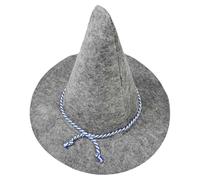 Ipetboom Sombrero de Mago Gris Espantapájaros para Halloween Resistente al Clima Accesorio de Disfraz para Adultos para Fiestas de Disfraces y Celebraciones Festivas