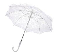 Ipetboom Sombrilla Elegante de Encaje para Boda Accesorio de Fotografía Decoración de Fiesta 46X46X42 Cm Mango Ergonómico Multifuncional para Eventos