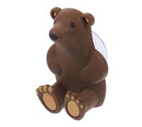 Ipetboom Soporte de Cepillo de Dientes de Silicona con Ventosa Diseño Oso Polar sin Taladro Porta Cepillos de Pared para Baño Montaje Rápido Daños Color Marrón