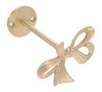 Ipetboom Soporte de Cortina de Latón Dorado con Lazo Vintage Gancho de Pared Multifuncional para Cortinas Abrigos Sombreros y Llaves Organizador para Baño y Dormitorio